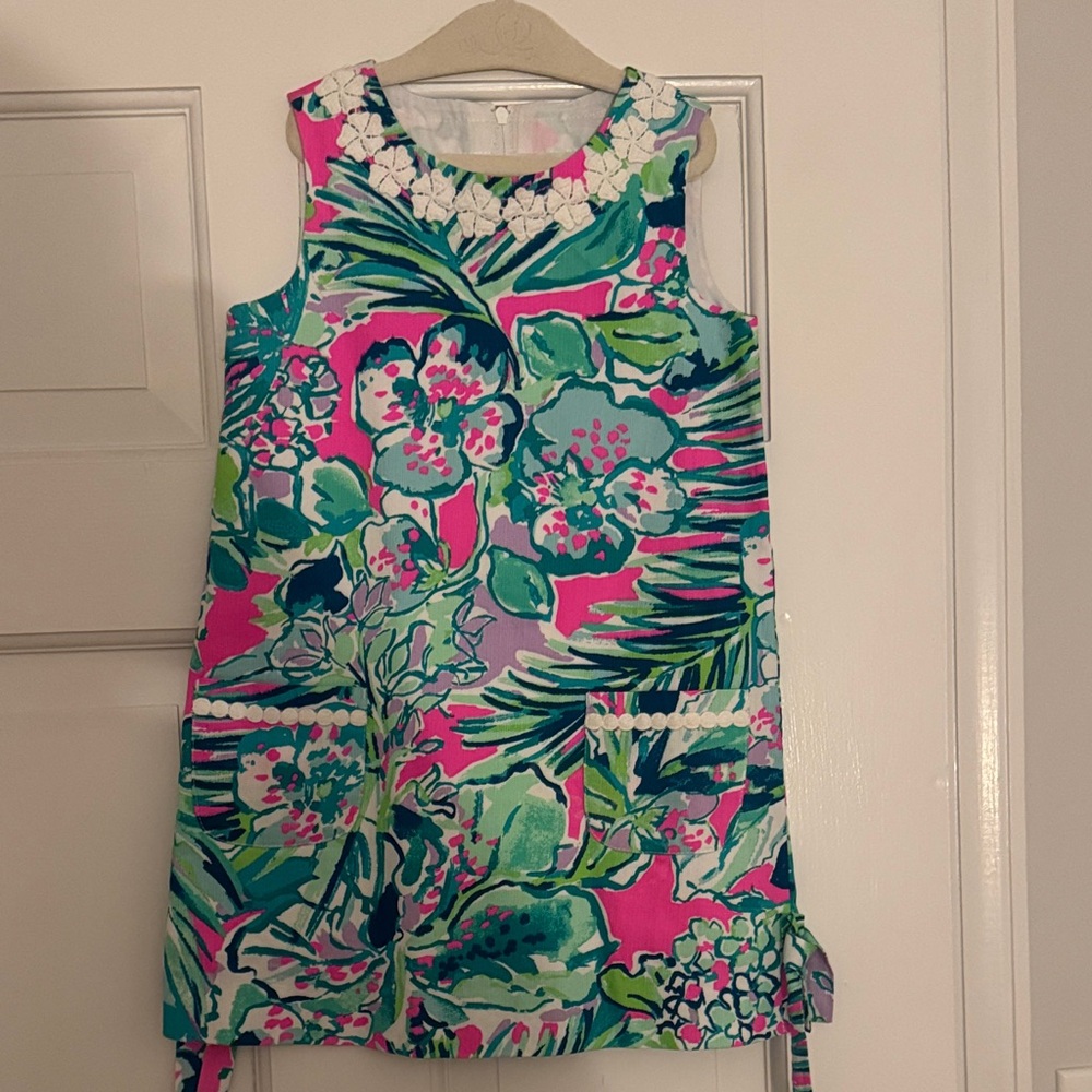 NEW!!!  Lilly Pulitzer Floral Sleeveless Shift Dress in Pink, Teal & Green